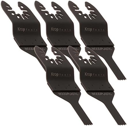 KROP Multi Tool Blades Quick Release 10mm Standard Wood fits DeWalt Black &amp; Decker Stanely FatMax Worx Sonicrafter Hyperlock. (5 Pack)