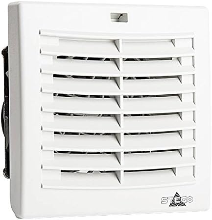 STEGO 01870.0 30 "Model FPI 018 Fan with Filter Plus," Air Flow Direction In, 19 m³/h flow Cooling Air Free, 70 MA, 12 W, 230 Vac, 50/60 Hz, Light Grey