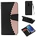 Produktbild Galaxy S9 Plus Hülle, Conber Lederhülle Handyhülle mit [Frei Schutzfolie], PU Tasche Leder Flip Case Cover Geldbörse Stil Schutzhülle für Samsung Galaxy S9 Plus - sw+Roségold