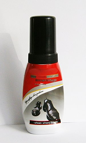 Preisvergleich Produktbild SCHUHPFLEGE 50ml SCHWARZ mit Schwamm flüssig Schuhcreme für alle Glattleder 52