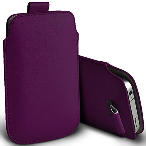 Digi Pig® Durable Protective Phone Pouch Cover With Easy Access Pull Tab For Doro 1360 Mobiles - Dark Purple
