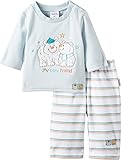 Julius Hüpeden Baby Boys "Kleiner Eisbär" mit Velours Oberteil und Hose Clothing Set
