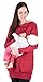 Mija – 2 in 1 Maternity & Nursing breastfeeding warm Hoodie Top Pullover 7102A (XXXL, Burgundy)