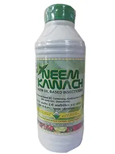 Neem Kawach Neem Oil Insecticide, Organic Fertilizer for Organic Farming (300ppm) (1L) TR Agro India