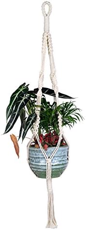 Flower Pot Hanger Plant Rope Plant Hangers Indoor Outdoor Decorations Plant Hanger HUAKANG 48 Inches 1 Pack Large Size Pot Hanger , 4 Legs