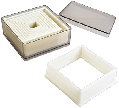 Ibili 784203 Lot de 9 emporte-pièces carré lisse