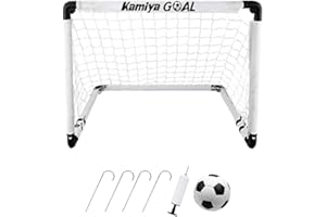 ‎KAMIYA Kamiya Fußballtor, Faltbares Fußballtor Kinder, Fussballtore für Garten Kinder 60x45cm / 90x60cm / 115x80cm, Faltbares Fussballtore für Innen und Aussengebrach