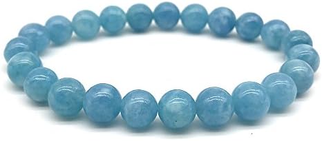 Handmade Gem Semi Precious Gemstone 8mm Round Beads Natural Stones Stretch Bracelet Unisex …