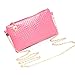 Produktbild Xjp Frauen Leder Crossbody Tasche Schultertasche Geldbörse (Hot Pink)