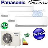 Climatiseur Panasonic Inverter R32 Multi Tri-split A++ A+ 2+2+3,5 kw TZ A++