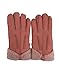 Produktbild YISEVEN Damen Winter Handschuhe aus echtem Lammfell Leder handschuhe mit warm gefüttert, Gr.-XL (8-8.5 Zoll),Rubine