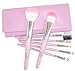 LyDia professional 7 pieces baby pink face powder/foundation/concealer/eye shadow makeup brush set with pink case