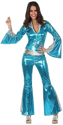 Atosa - 10392 - Costume - Déguisement Femme Disco Bleu - Taille 2