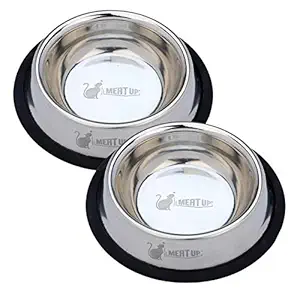 Meat Up Stainless Steel Cat Feeding Bowl (Buy 1 Get 1 Free), 225ml