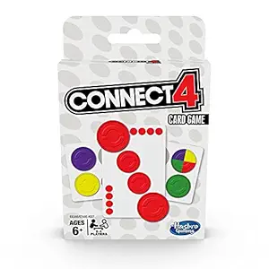 Hasbro Gaming Connect 4 Card Game for Kids Ages 6 and Up, 2-4 Players 4-In-A-Row Game