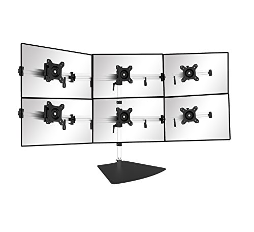 Duronic DM756 Monitor-Standfuß für secks LCD / LED Computer Bildschirme / Fernsehgeräte mit Neig, Schwenk und Rotierfunktion - 3