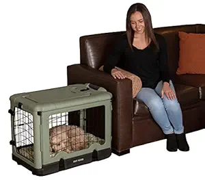 Pet Gear ?The Other Door?? 4 Door Steel Crate for Dogs/Cats with Garage-Style Door, Includes Plush Bed + Travel Bag, No Tools Required, 3 Models, 3 Colors