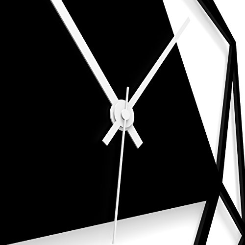 Wandkings Wanduhr „Triangle“ aus Acrylglas, in 11 Farben erhältlich (Farbe: Uhr = Schwarz matt; Zeiger = Weiß) - 3
