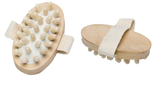 Homgaty Hand-Held Natural Wood Wooden Massager Body Brush Cellulite Massager