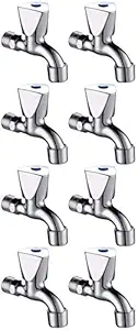 Drizzle Acura Sleek Bib Cock Bathroom Tap With Foam Flow Brass Chrome Plated (standard size) 8 Piece