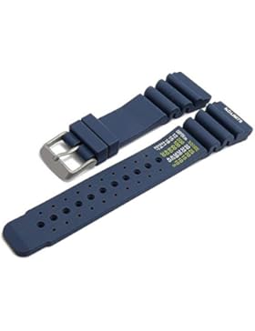 Meyhofer Uhrenarmband Wilhelmshaven 22mm dunkelblau Silikon Taucher-Look Titanschließe MyHekskb188/22mm/dblau/oN