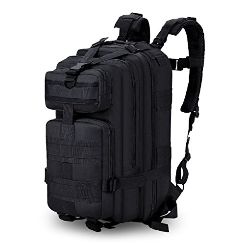 35L Mochila Multifunción Nylon Impermeable Camping Excursionismo Mochila de viaje ( Color : Negro )