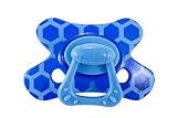 Large Dental Soother Semi Filled Solid Blue Print 12+ months