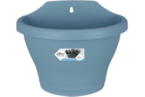 Elho Corsica Wall Basket 25 - Planter - Vintage Blue - Outdoor & Balcony - L 25 x W 17 x H 19 cm