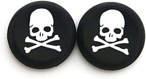 LilysWorld - Analog Controller Cap Cover Thumb Stick Grip for Sony PS4 PS3 XBOX One 360 Controller Skull (White)