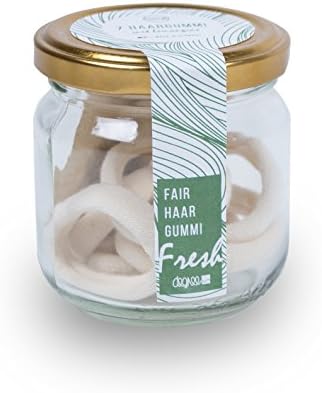 Degree Fair Hair Lemongrass Hair Scrunchies Pack of 7 Ecru Organic Cotton