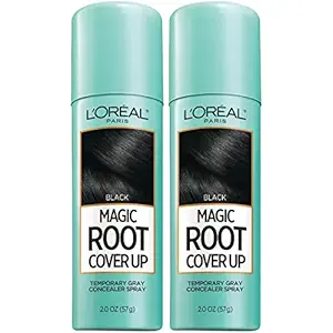 Black , 2-Count : LOreal Paris Hair Color Root Cover Up Hair Dye, Black, 2 Ounce (Pack of 2)