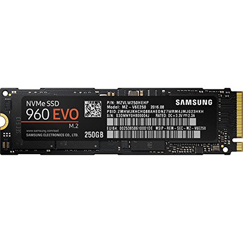 Samsung MZ-V6E250BW SSD 960 EVO, 250 GB, M.2, NVMe, Negro/Naranja