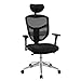 Produktbild SONGMICS Bürostuhl, ergonomischer Netzstuhl, mit 3D Verstellbaren Armlehnen, Höhenverstellbare Rückenlehne, Fußkreuz aus Aluminiumlegierung, OBN63BKUK