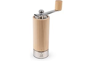 PEUGEOT - Moulin à Sel Isen u'Select 18 cm - 6 Réglages De Moutures Prédéfinies - Innovation Sel Glace, Mécanisme Zirlion - En Bois de Hêtre Naturel PEFC et Inox - Fabrication Française