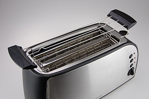 Grossag TA 41.07 Langschlitz-Toaster für 4 Scheiben / edelstahl gebürstet / Brötchenaufsatz / 1200-1500 Watt - 2