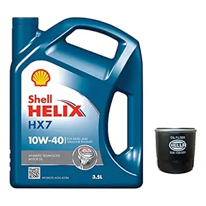 Pitstop - Oil change Kit - Shell HX7 Engine Oil + Filter - Chevrolet Beat (Petrol)
