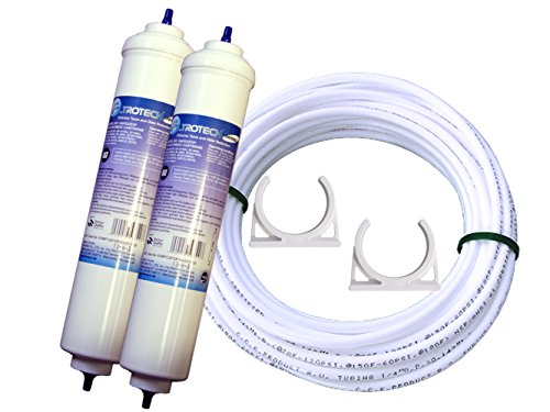 FT2/AS1. Wasserfilter fr Khlschrank Samsung, LG, AEG, Side by Side. 2 Stk. Khlschrankfilter extern +Gratis 5m Wasserschlauch.