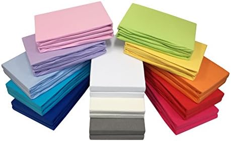 Set of 2 Jersey Baby Children's Fitted Sheet 60 x 120 – 70 x 140 cm 100% Cotton in various Colours