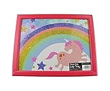 Children's Bean Bag Lap Tray with Wipe Clean Wooden Surface Ideal for Meal Times