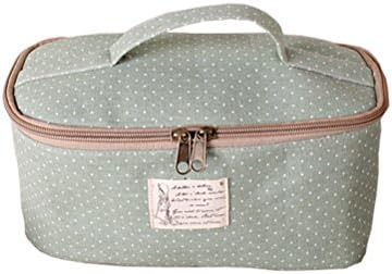 Fieans Travel Storage Bras Underwear Pouch With Handle Multiuse Suitcase Packing Cube for Cosmetics Toileteries-Green
