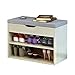 Produktbild 2 Ebenen mit Bank Holz Aufbewahrungshocker for Tür & Eingang Holz Aufbewahrungsorganisator Regal (Color : A, Size : Style1)