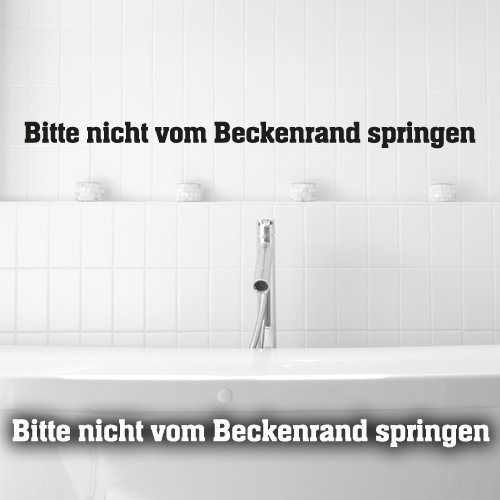 WANDKINGS Wandtattoo "Bitte nicht vom Beckenrand springen" 101 x 6 cm dunkelgrau - erhältlich in 33 Farben