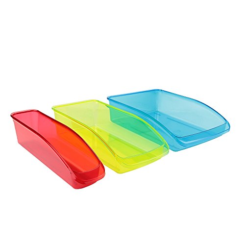 Easy Make KB56193/WEB Rangement FRIGO X3 Tailles, Plastique, Rouge/Vert/Bleu, 33 x 23 x 8 cm