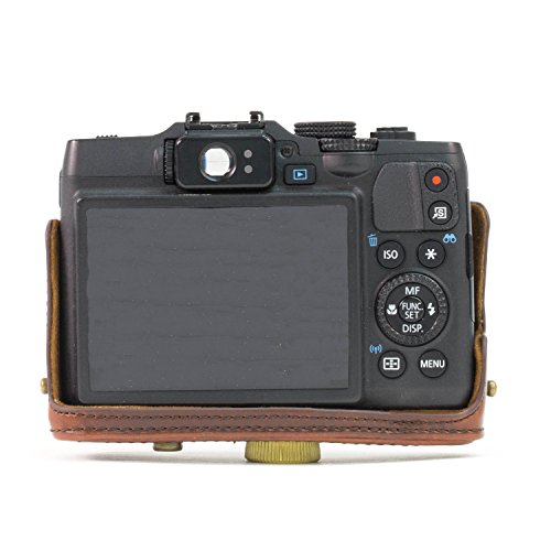 MegaGear Etui souple en cuir pour  Housse pour Nikon COOLPIX P7700   P7800  Brun Fonc   