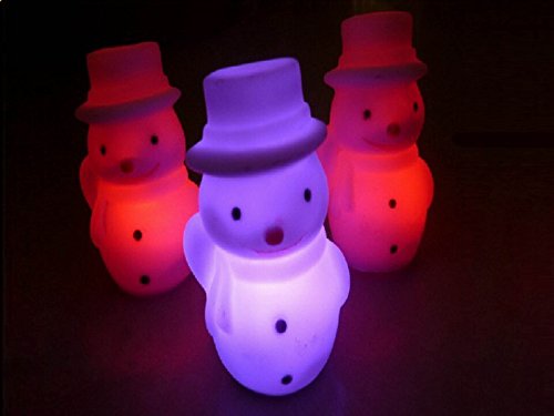 Colors Changing LED Christmas Snowman Night Lights Lamp for Party Bedroom Decor Wedding Christmas