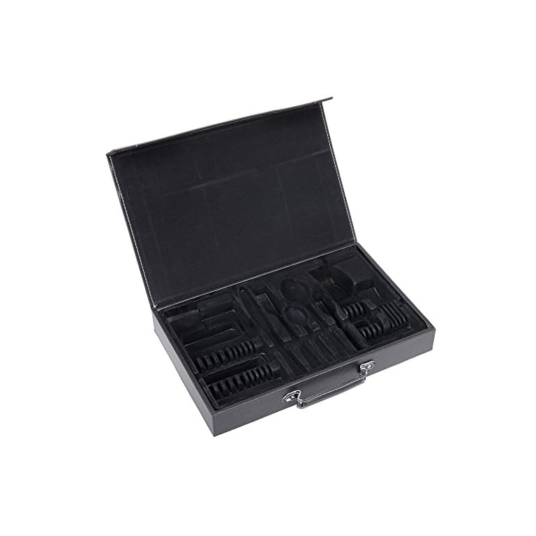 GRÄWE Besteckkoffer, leer - unbestückter Kunstleder-Koffer mit Einlagen