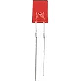 Vrabocry 100 Stk 2x5x7 rot gestreute LED-Dioden farbige rot Linse mattiert quadratisch DC 2V 20mA Glühbirnen Lampen Elektroni