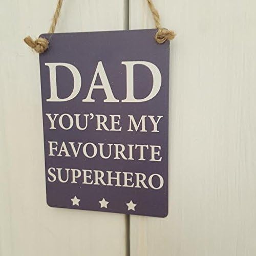RosefieldsRosefields Mini Dad you're my Favourite Superhero Metal Sign/Plaque 9x6cm