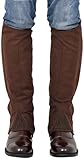 Con correa elástica Riders Trend 100449B-CHOBGE-M - Polainas de equitación, Color Chocolate/Beige, Talla M