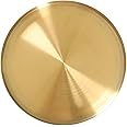 NEWCOMDIGI 1 Pcs Round Brass Tray,Gold Decorative Tray Metal Storage Organizer Tray for Modern Home,Jewelry, Makeup,Toiletries, Kitchen Tableware,Matte Brass Finis (7.8 inch)